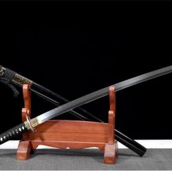VÃ©ritable katana japonais en acier 1095, vrai hamon, tsuba dragon